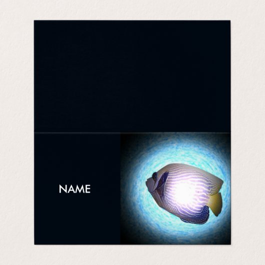 Tropische zee visitekaartje (Buitenkant ongevouwen)