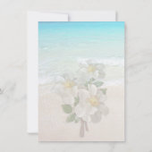 Tropische Zeeen Beach Roos Casual bruiloft Kaart (Achterkant)
