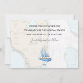 Tropische Zeeen en groeten met kerst Feestdagenkaart (Achterkant)