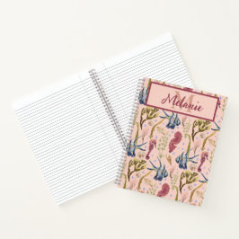 Tropische Zeeen paarden schelpen Aquatische Plante Notitieboek