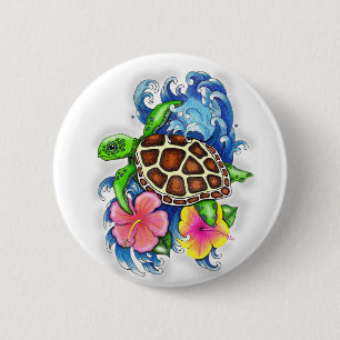 Tropische Zeeen Ronde Button 5,7 Cm