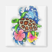 Tropische Zeeen schildpad Magneet (Voorkant)