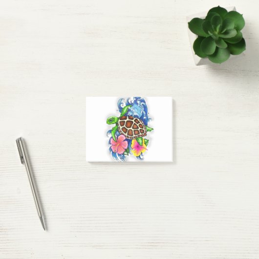 Tropische Zeeen schildpad Post-it® Notes (Kantoor)