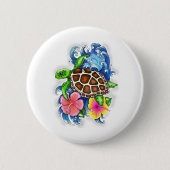 Tropische Zeeen schildpad Ronde Button 5,7 Cm (Voorkant)