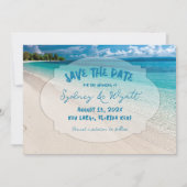 Tropische Zeeen Twee Foto slaat de Datumkaarten op Kaart (Voorkant)