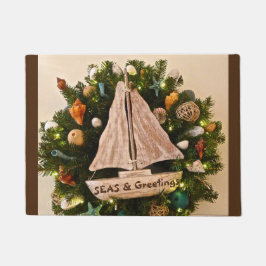 Tropische ZEEEN uit de kust en kerstmis Deurmat