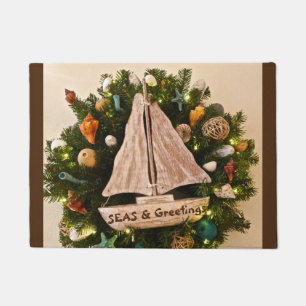 Tropische ZEEEN uit de kust en kerstmis Deurmat