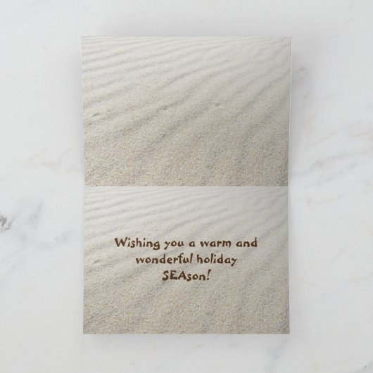 Tropische ZEEEN uit de kust en kerstmis Feestdagen Kaart (Binnen)