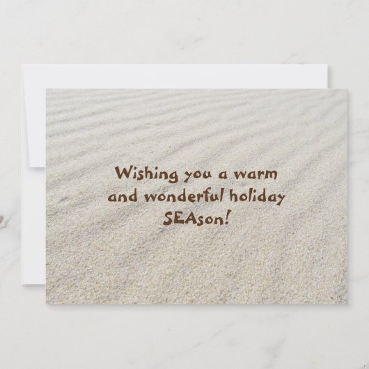 Tropische Zeeen uit de kust en kerstmis Feestdagenkaart (Achterkant)