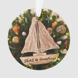 Tropische ZEEEN uit de kust en kerstmis Ornament