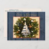 Tropische Zeeen uit de kustgebieden: kerstmis Briefkaart (Voorkant / Achterkant)