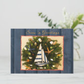 Tropische Zeeen uit de kustgebieden: kerstmis Feestdagenkaart (Staand voorkant)