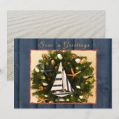 Tropische Zeeen uit de kustgebieden: kerstmis Feestdagenkaart (Voorkant / Achterkant)