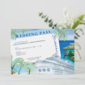 Tropische Zeegezicht Bestemming Cruise Bruiloft Pa Kaart (Staand voorkant)