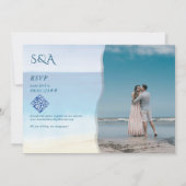 Tropische Zeegezicht Cruise Bestemming Huwelijkspa Kaart (Achterkant)