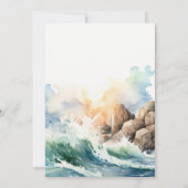 Tropische Zeegezicht Strand Cruise Bruiloft Kaart (Achterkant)