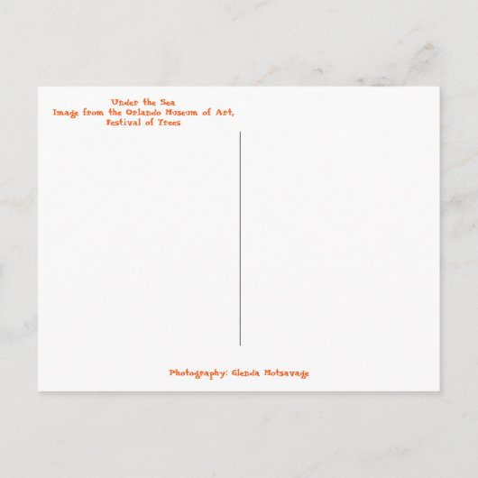 Tropische zeemeermin onder Zee kerstfeestdag Briefkaart (Achterkant)