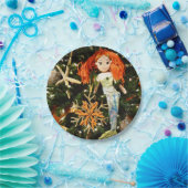 Tropische zeemeermin onder Zee kerstfeestdag Papieren Bordje (Feest)