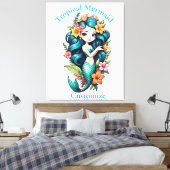 Tropische zeemeermin Thunder_Cove Canvas Afdruk (Insitu (Slaapkamer))