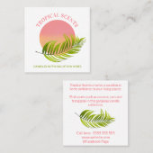 Tropische zeep en kaars voor zonneschijn en Logo Vierkante Visitekaartje (Voorkant / Achterkant)