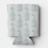 Tropische zeepaardjes, zeepaardpatroon - Blauwe gr Blikjeskoeler (Achterkant)