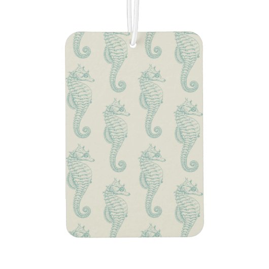 Tropische zeepaardjes, zeepaardpatroon - Blauwe gr Luchtverfrisser (Achterkant)