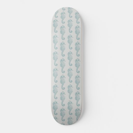Tropische zeepaardjes, zeepaardpatroon - Blauwe gr Persoonlijk Skateboard (Voorkant)