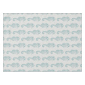 Tropische zeepaardjes, zeepaardpatroon - Blauwe gr Tafelkleed (Voorkant (Horizontaal))