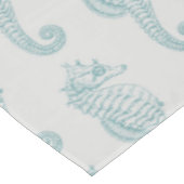 Tropische zeepaardjes, zeepaardpatroon - Blauwe gr Tafelkleed (Gekanteld)