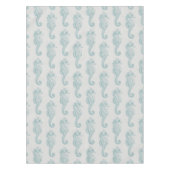 Tropische zeepaardjes, zeepaardpatroon - Blauwe gr Tafelkleed (Voorkant)