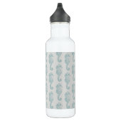 Tropische zeepaardjes, zeepaardpatroon - Blauwe gr Waterfles (Rechts)