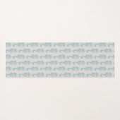 Tropische zeepaardjes, zeepaardpatroon - Blauwe gr Yogamat (Achterkant (horizontaal))