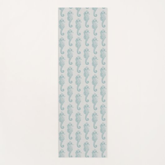 Tropische zeepaardjes, zeepaardpatroon - Blauwe gr Yogamat (Voorkant)