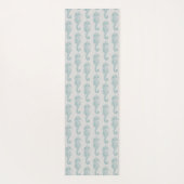 Tropische zeepaardjes, zeepaardpatroon - Blauwe gr Yogamat (Achterkant)