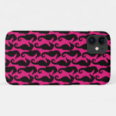 Tropische zeepaardjes, zeepaardpatroon - Roze zwar Case-Mate iPhone Case (Achterkant (horizontaal))