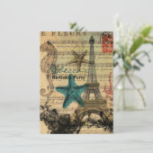 tropische zeepaardkorrels parijs eiffeltoren kaart (Staand voorkant)
