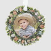 Tropische zeeschelpen 2 aangepaste foto kerst kran ornament (achterkant)