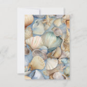 Tropische zeeschelpen Scène Modern bruiloft diner RSVP Kaartje (Achterkant)