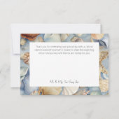Tropische zeeschelpen Scène Moderne bruiloft Bedankkaart (Achterkant)
