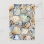 Tropische zeeschelpen Scène Moderne bruiloft Detai Informatiekaartje (Achterkant)