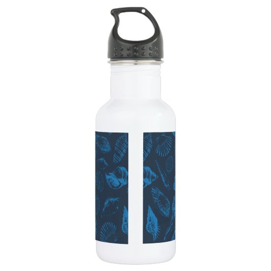 Tropische zeeschelpen waterfles  (Achterkant)