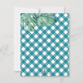 Tropische Zeeschildpad Babyfeest Bedankt (Achterkant)