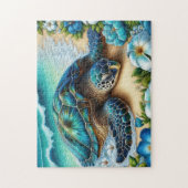 Tropische zeeschildpad legpuzzel (Verticaal)