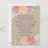 Tropische zeester bruiloft kaart (Voorkant)