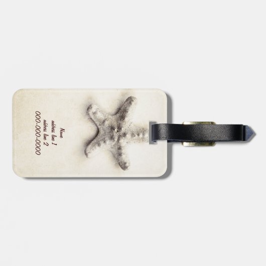 Tropische zeester is getrouwd met Travel bagagelab Bagagelabel (Achterkant horizontaal)