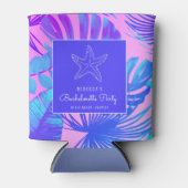 Tropische Zeester Strand Bachelorette Feestje Blikjeskoeler (Voorkant)