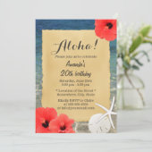 Tropische Zeester Strand Bloemrijke Verjaardagsfee Kaart (Staand voorkant)