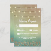 Tropische zeesterren en zeeschelp bruiloft RSVP Ka (Voorkant / Achterkant)