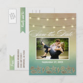 Tropische zeesterren Seashell Save the Date Briefk Aankondigingskaart (Voorkant / Achterkant)