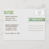 Tropische zeesterren Seashell Save the Date Briefk Aankondigingskaart (Achterkant)